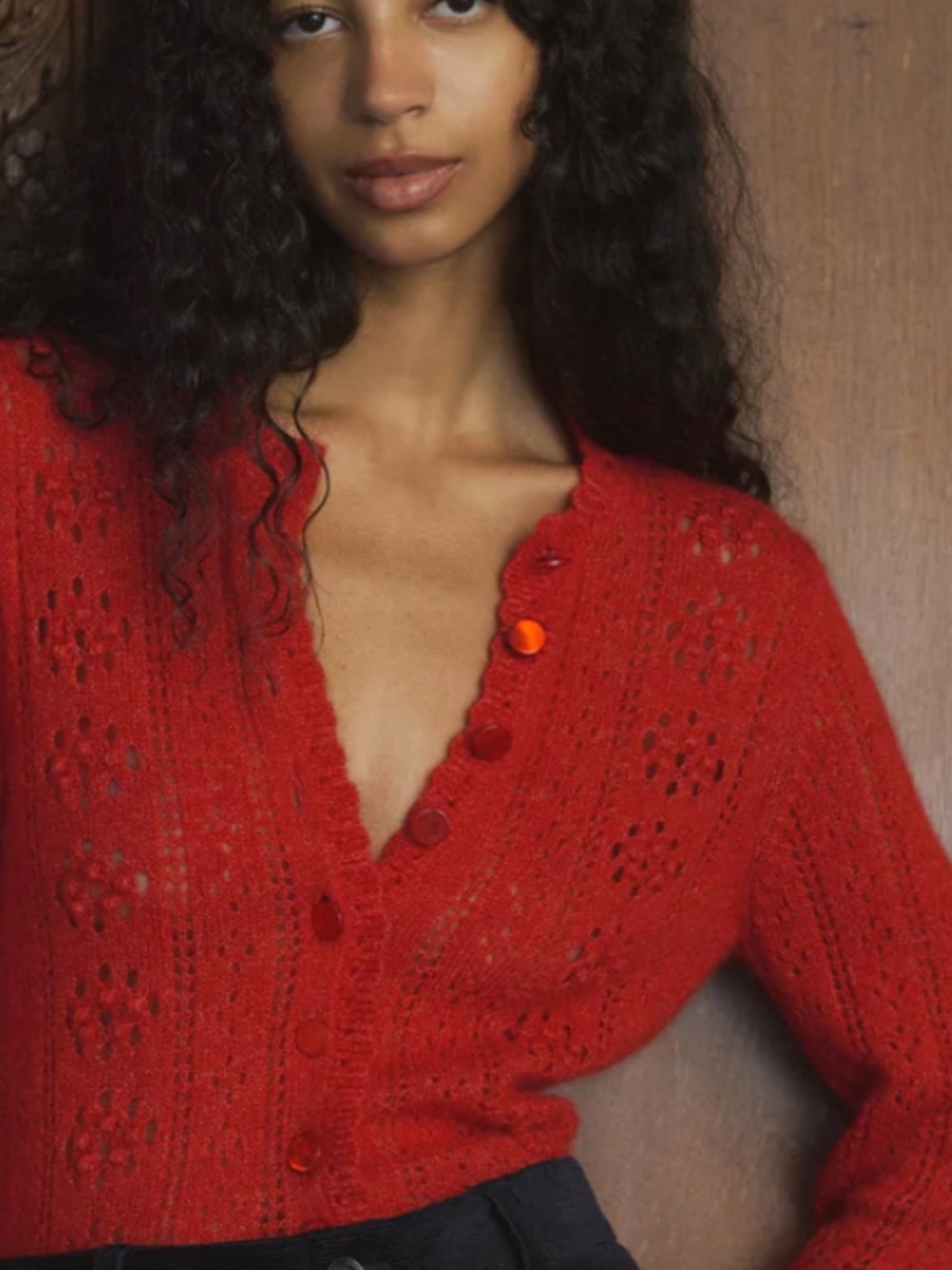 Brand new DOEN Cosette Cardigan In Cerise M.